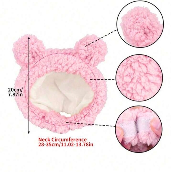 Adorable Panda Cat Hat - Black and White - Picture 3 of 3